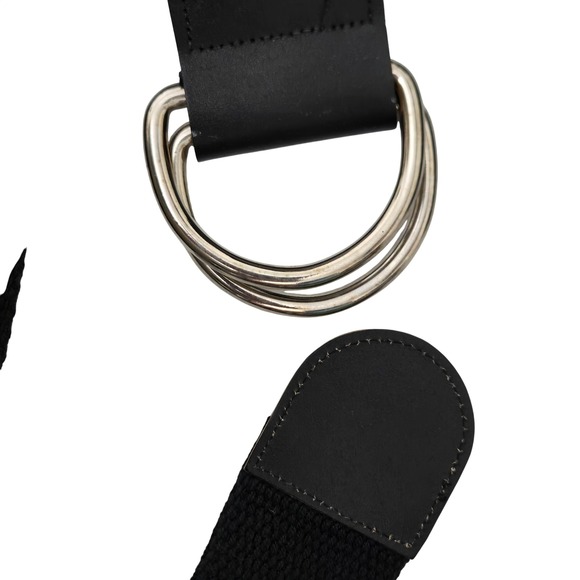 Sam & Max M/L Womens Black Canvas D Ring Belt Casual Adjustable Webbing - Picture 3 of 4